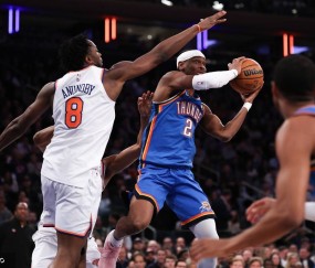 SGA26分霍姆格伦28分 唐斯17+17+6犯雷霆险胜尼克斯